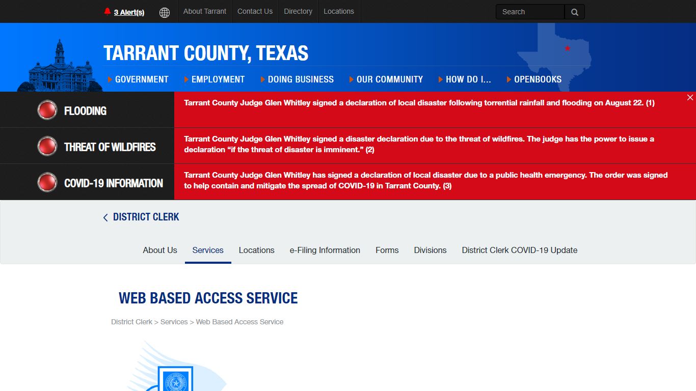 Web Based Access Service - Tarrant County TX