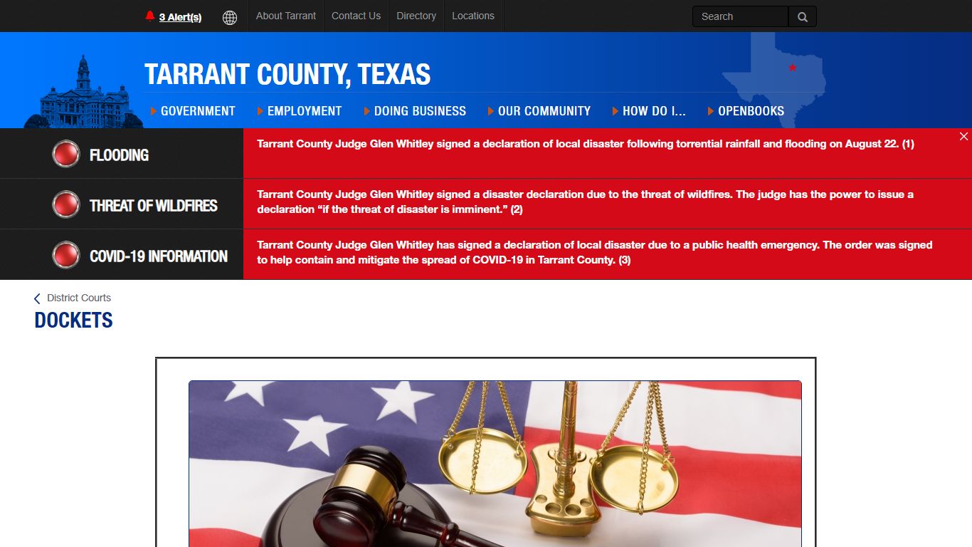 Dockets - Tarrant County TX